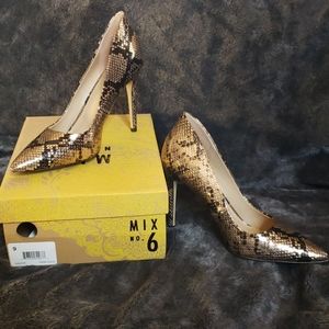 Mix No. 6 Danyah Pump - Gold Snake Skin